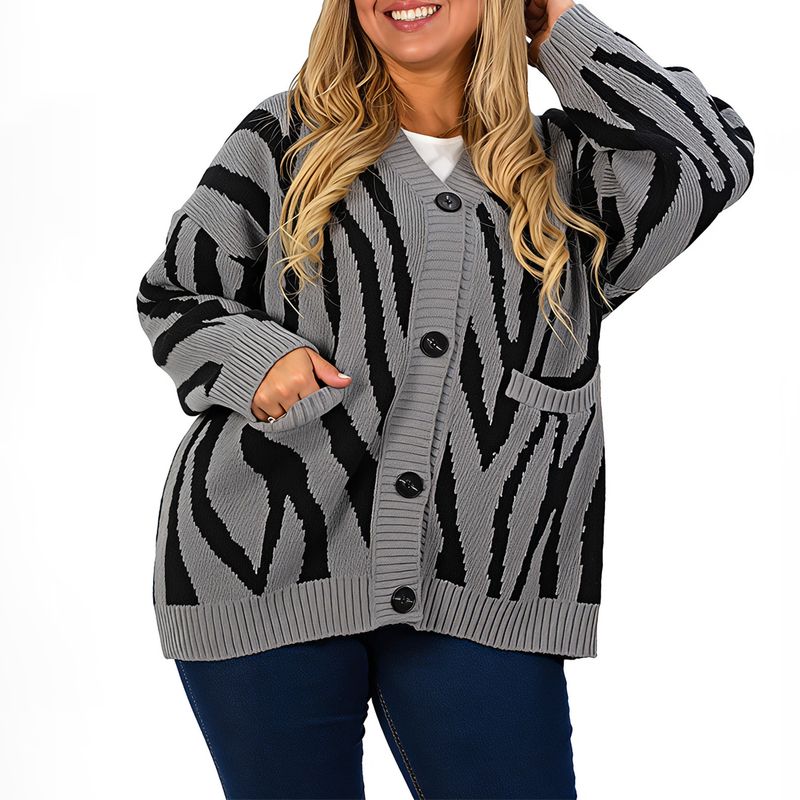 MPROPIA - Cárdigan Mujer botones Oversize Animal print colores