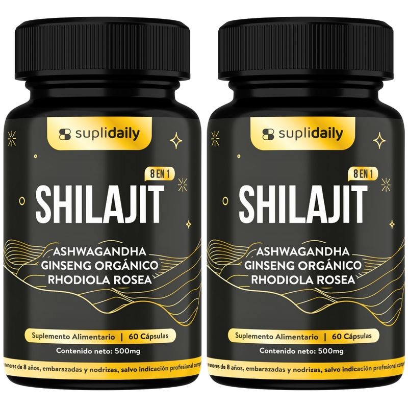 GENERICO - Shilajit Puro Himalaya 1000mg 120 Cápsulas Vitalidad Pack X2