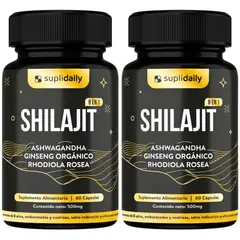 GENERICO - Shilajit Puro Himalaya 1000mg 120 Cápsulas Vitalidad Pack X2