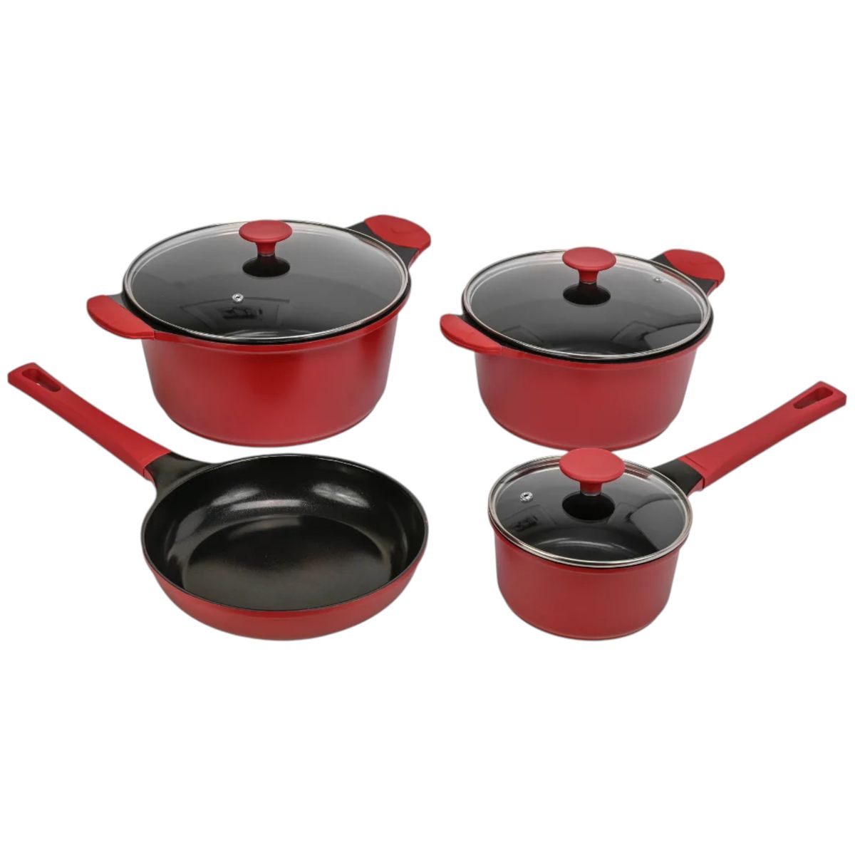 KITCHENWARE - Pack Batería de Cocina Profesional KW Berries 7 Piezas Aluminio Fundido