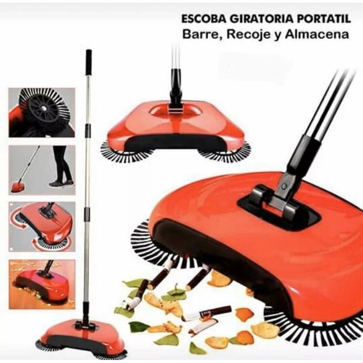 MOVI - ESCOBA  ASPIRADORA  Y  BARREDORA  MANUAL  3 EN 1