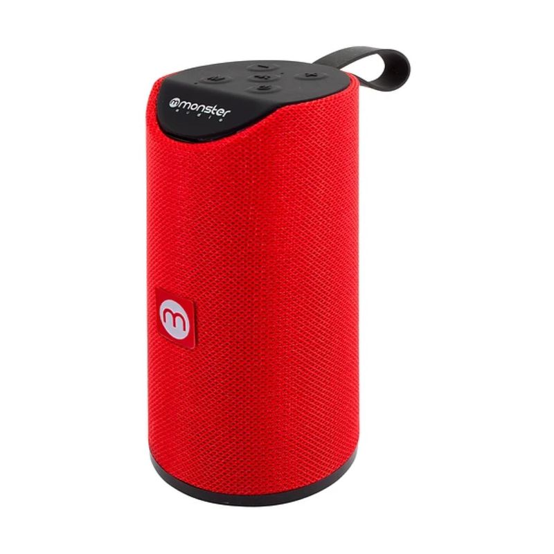 MONSTER - Parlante Inalambrico Bluetooth TWS AUX Micro SD Rojo Monster