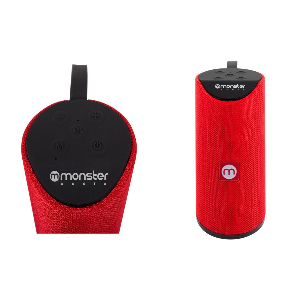 MONSTER - Parlante Inalambrico Bluetooth TWS AUX Micro SD Rojo Monster