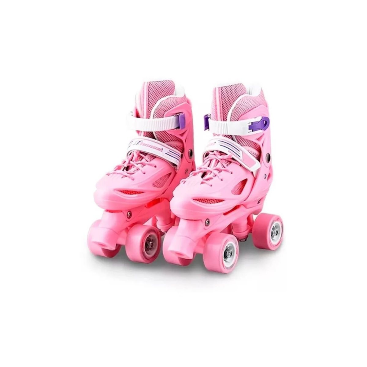 GENERICO - Patines 4 Ruedas Roller Rosado De Niña XS 25 al 29