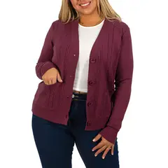 MPROPIA - Cárdigan Mujer Bolsillos texturado colores