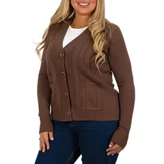 MPROPIA - Cárdigan Mujer Bolsillos texturado colores