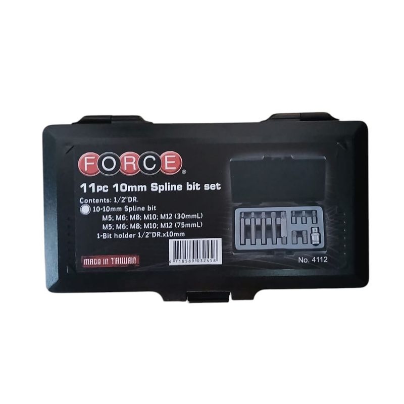 FORCE - Juego de Puntas Allen (Imbus) Force 4112 Set 11 Piezas Hexagonales 1/2" Cromo Vanadio