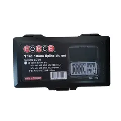 FORCE - Juego de Puntas Allen (Imbus) 4112 Set 11 Piezas Hexagonales 1/2" Cromo Vanadio