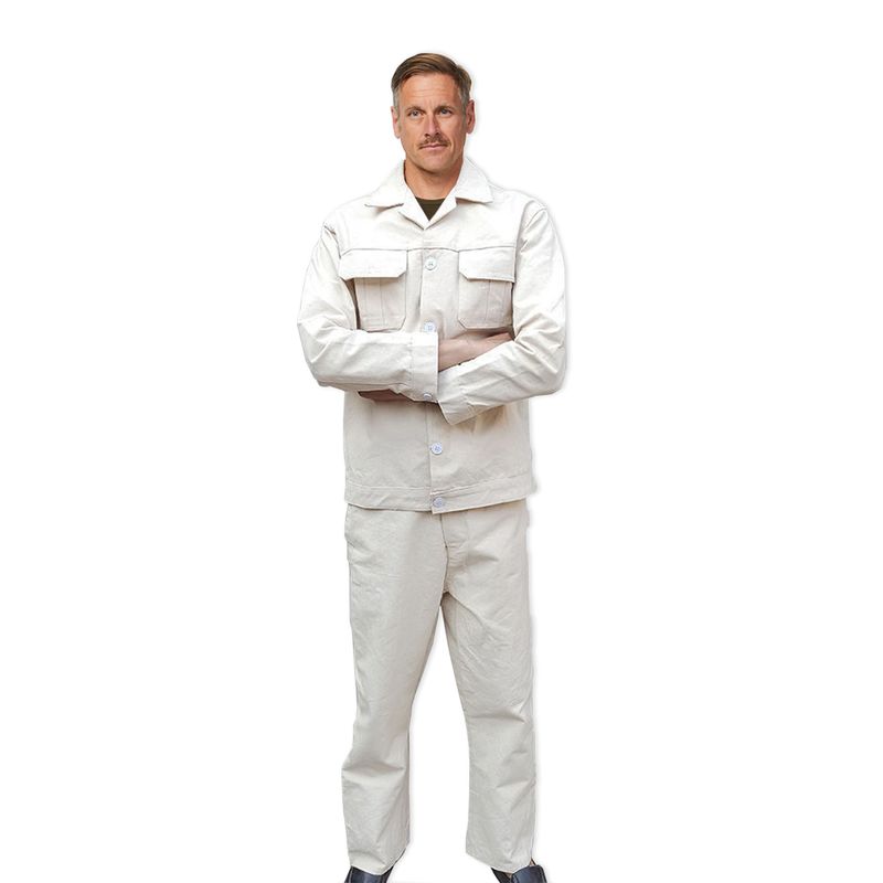 EDWINAYY - Chaqueta Anti-escaldaduras Soldador 100% Algodón Con Velcro