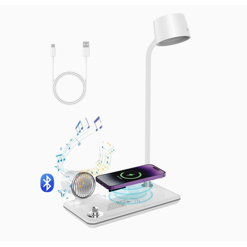 GENERICO - Lampara Con Parlante Bluetooth Y Carga De Celular