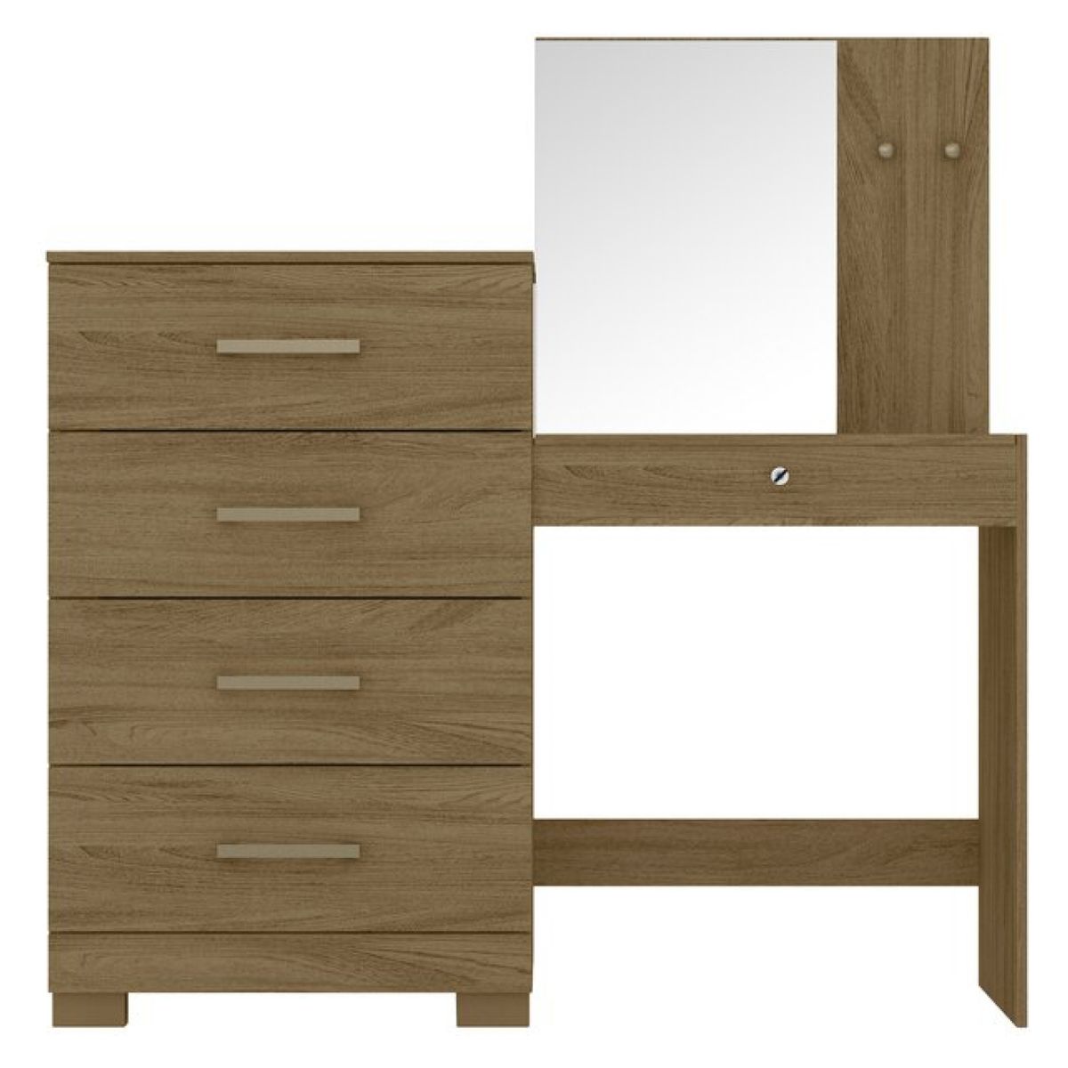 ROCH LTDA - Comoda Roch M-804 4 Cajones  Espejo Color Natural