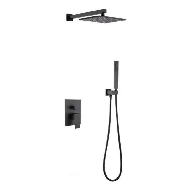 LABALAOS - Kit Set Plato Ducha Brazo Y Monomando Teléfono 2 Funciones