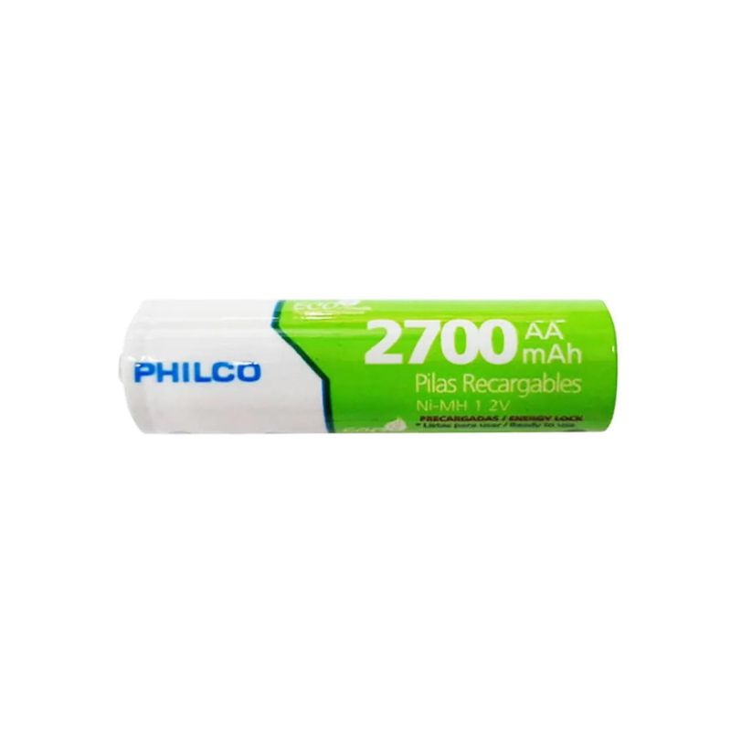 PHILCO - Tira 5 Pilas Recargables AA 2700mAh Philco