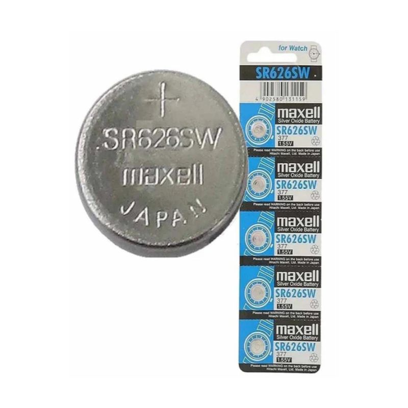 MAXELL - Pack 5 Pilas SR626SW Para Reloj XR6265 Maxell