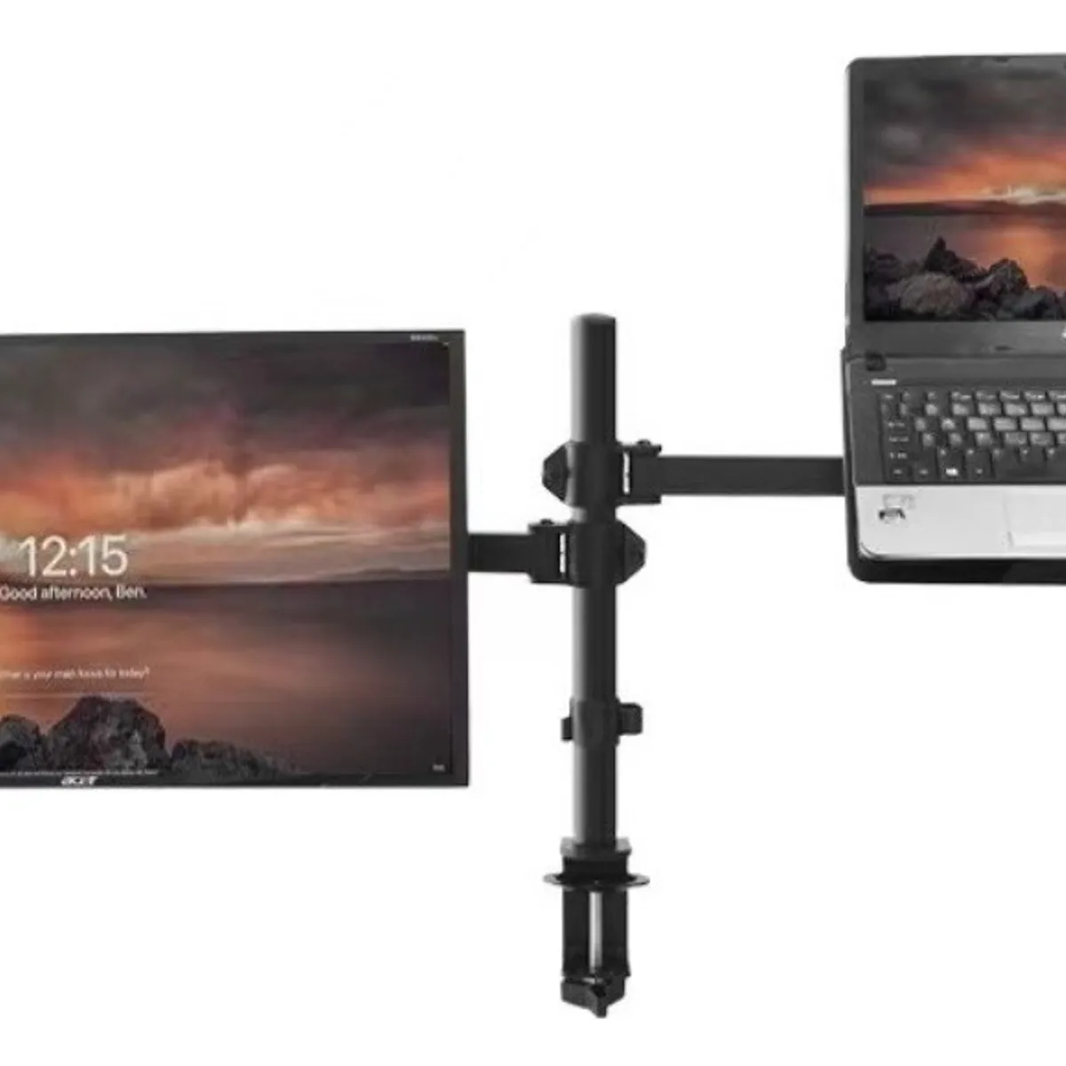 ANYHOGAR - Soporte Monitor Y Notebook Brazo Articulado Escritorio