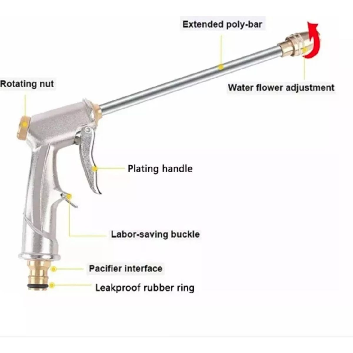 AFVENTURA - Manguera Extensible Jardín 6 Modos De Pulverización 30m