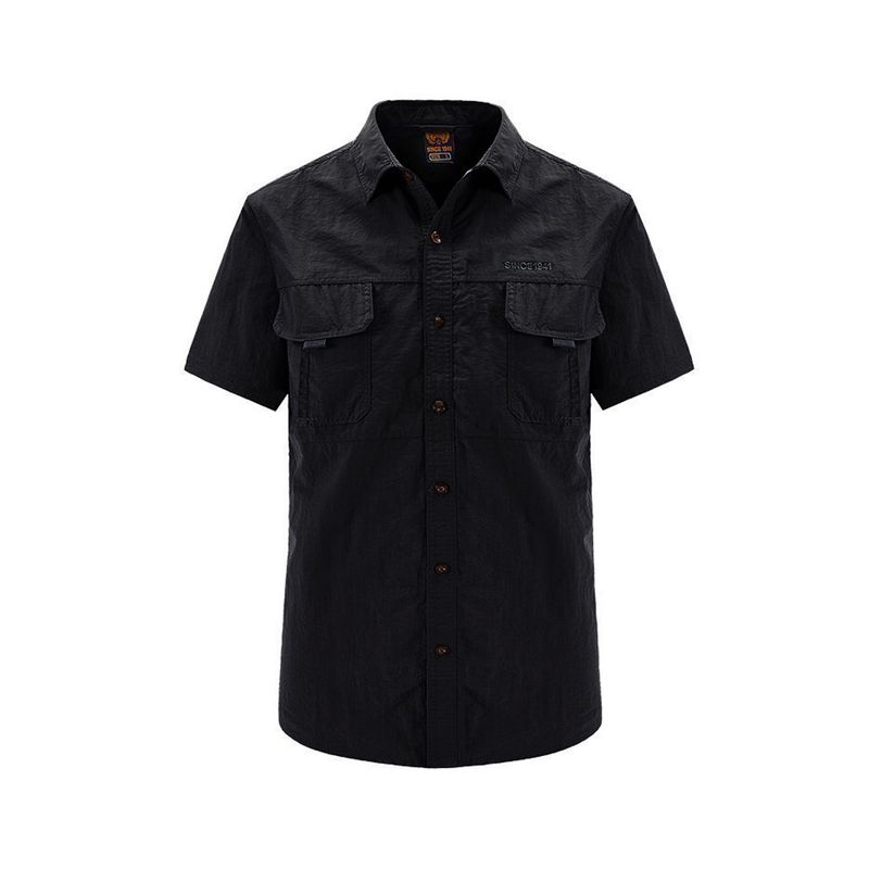 EDWINAYY - Camisa Manga Corta Clásica Outdoor Trekking Ripstop Hombre
