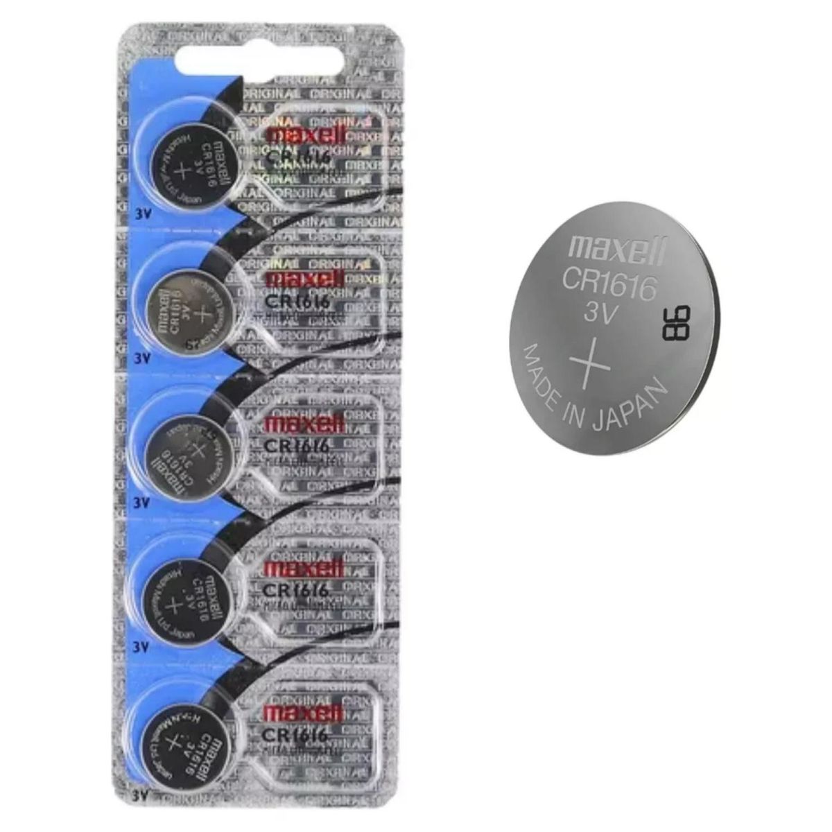 MAXELL - Pack 5 Pilas De Reloj CR1616 3V X16165 Maxell