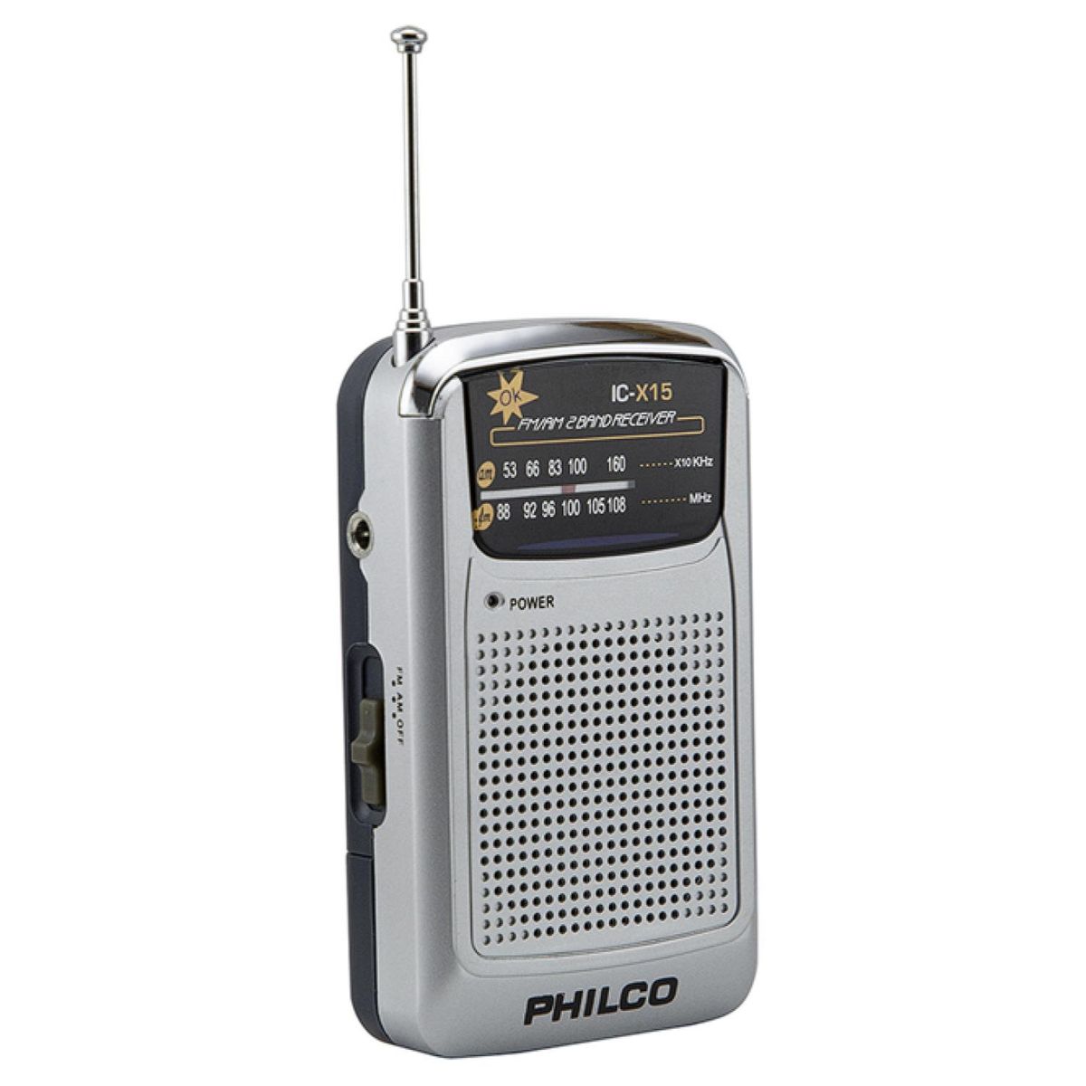 PHILCO - Radio Portatil A Pilas Con Audifonos FM AM RICX15