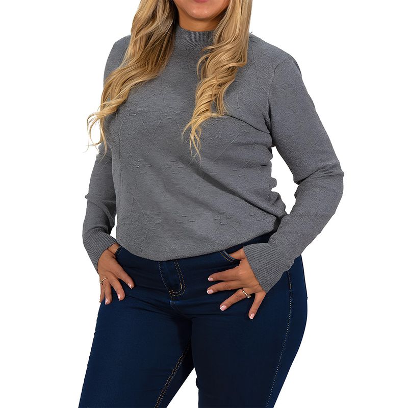MPROPIA - Sweater básico mujer colores Extra linda Rombo