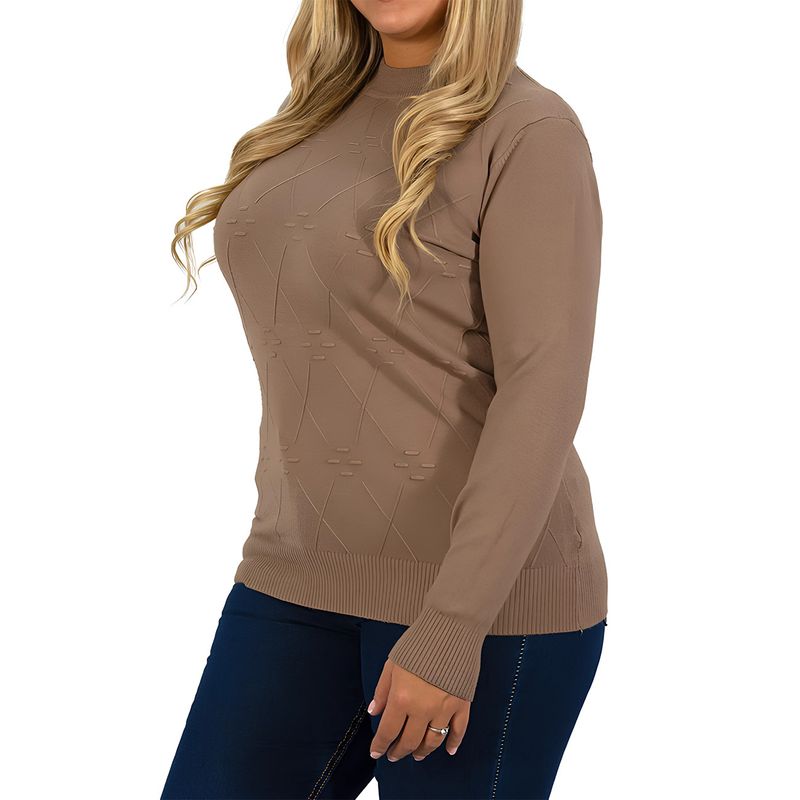MPROPIA - Sweater básico mujer colores Extra linda Rombo