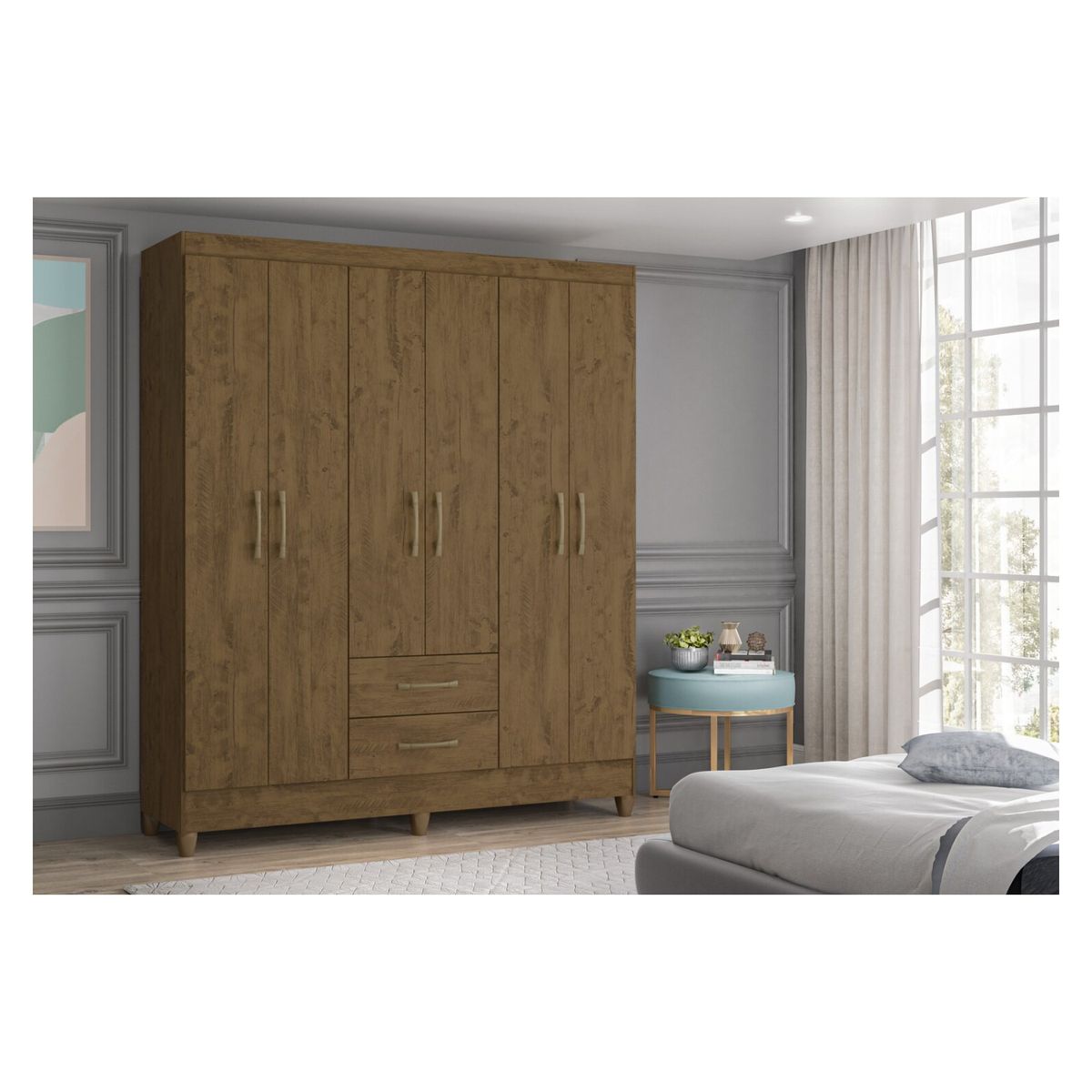 ROCH LTDA - Clóset 6 Puertas 2 Cajones M-701