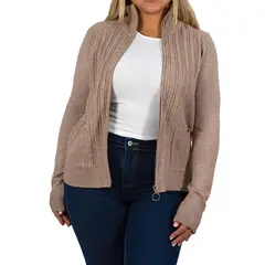 MPROPIA - Cárdigan Mujer cierre texturado colores