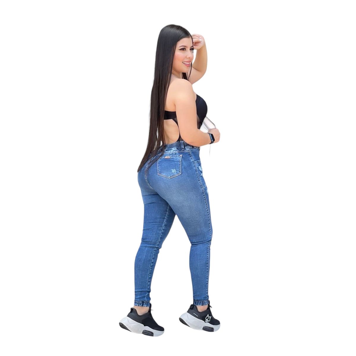 CINTURA SONADA - Jeans Push Up Colombiano Mujer Tiro Alto