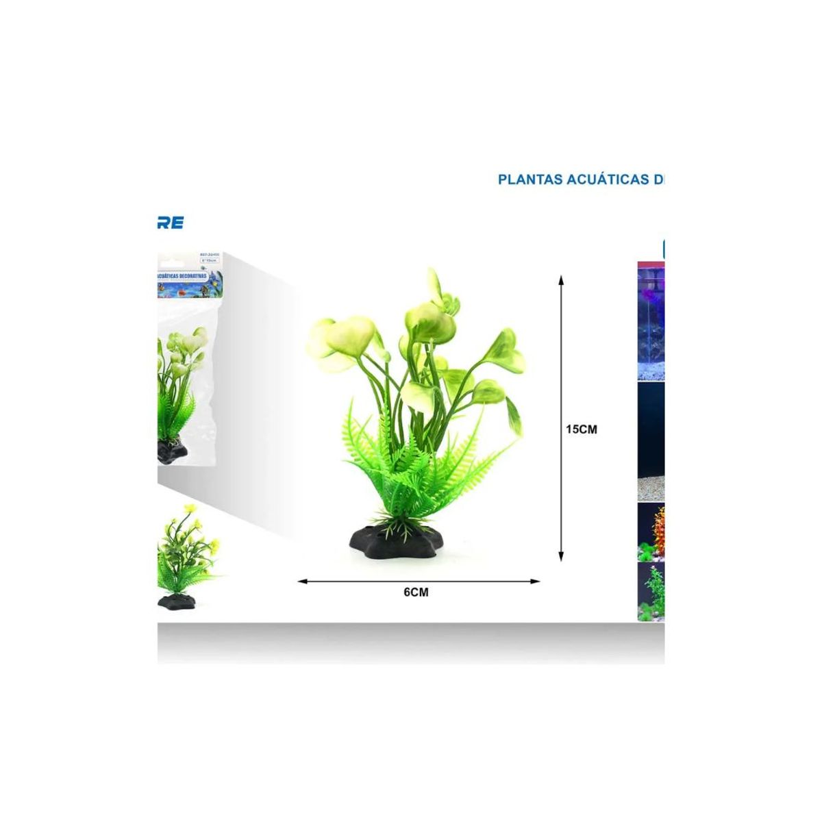 GENERICO - PLANTA ACUATICA DECORATIVA 6X15 CM