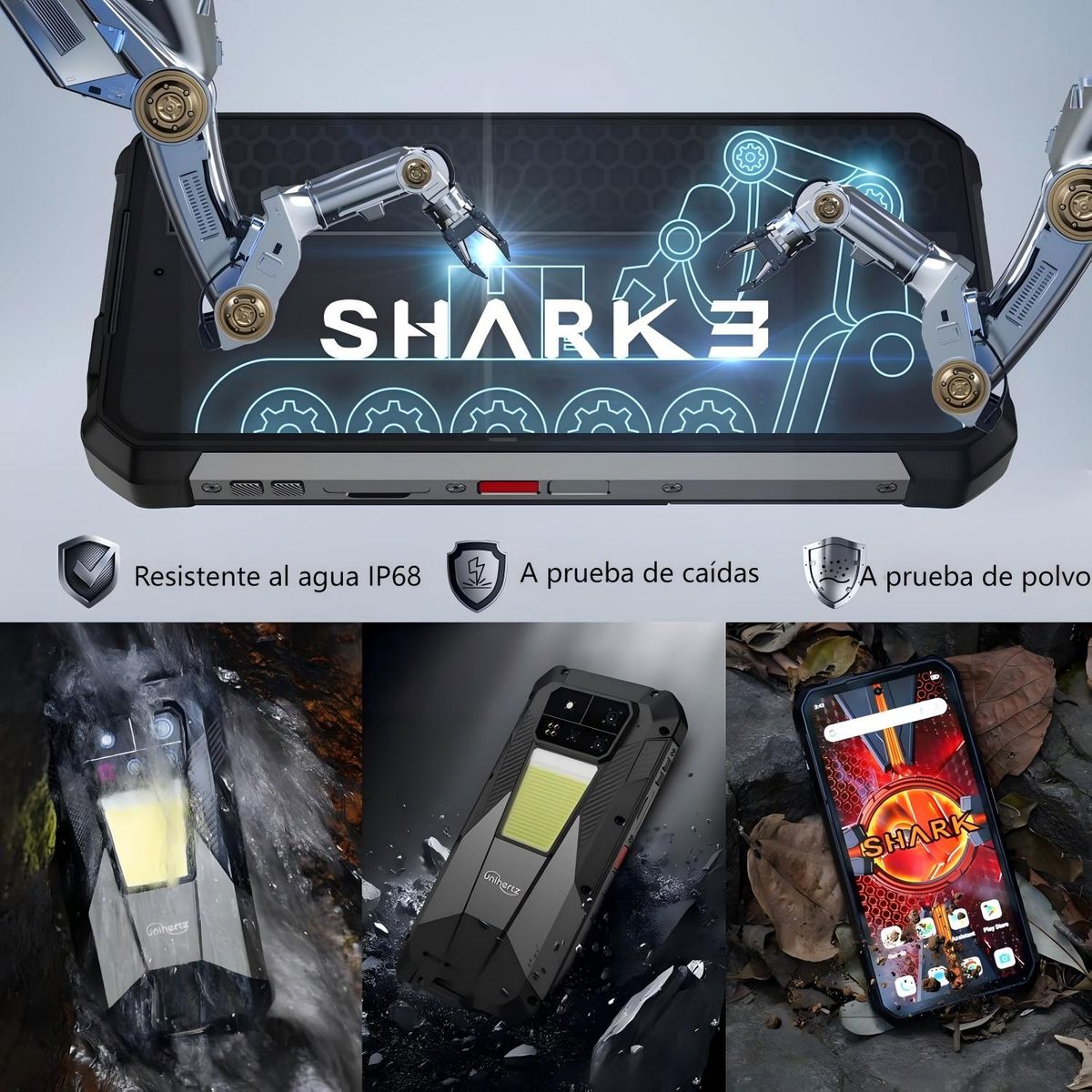 UNIHERTZ - Shark 3 5G celular, 32GB+512GB, 11600mAh, Doble SIM