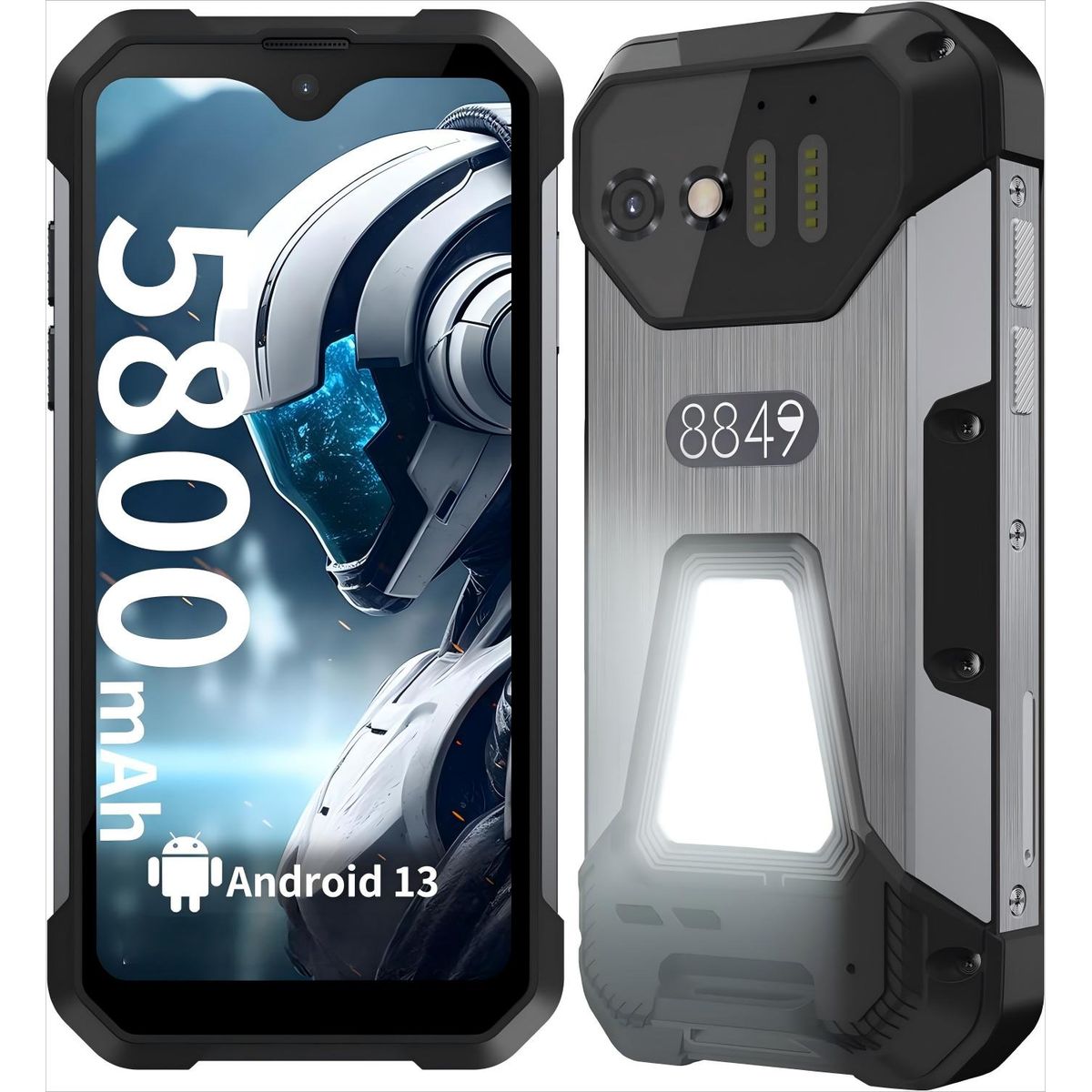 UNIHERTZ - TankMini celular pantalla 4.3 16GB+256GB 100MP luz camping