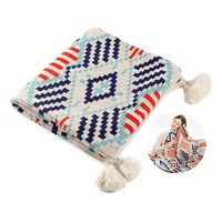 Manta Decorativa Tejida Para Sillon Piecera Cama Bohemia