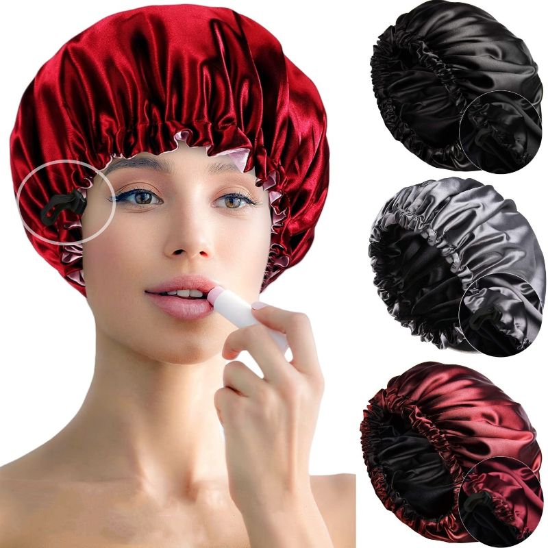 TIOZONEY - 3psc Gorro de Satén para Dormir