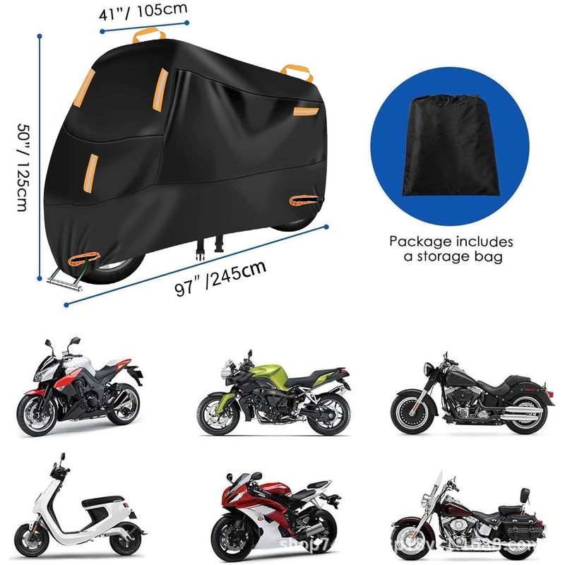 GENERICO - Funda De Motocicleta Impermeable Resistente Al Polvo Y Uv XL