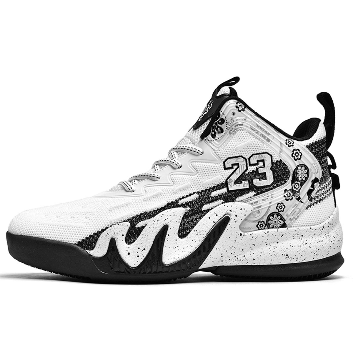 DANWEILE - Zapatillas de baloncesto transpirables para hombre y mujer - Negro.
