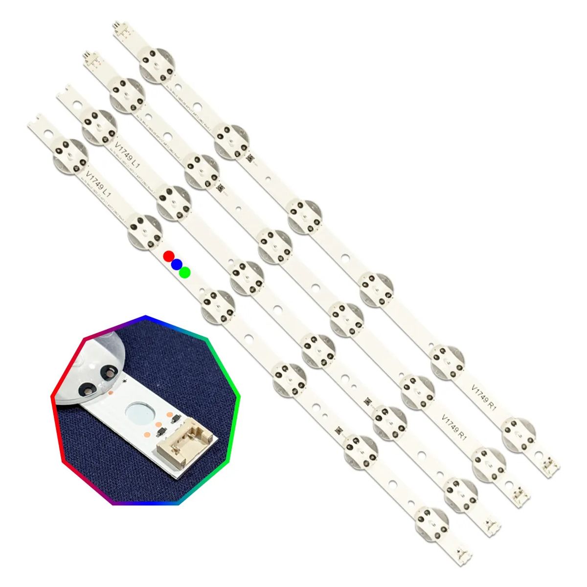 KUANGYE - Set Tiras Led Para Tv Lg 49uj6560 49uj6510 49uv340c 49lv640s