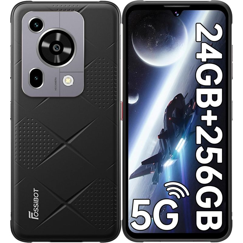 OUKITEL - FOSSiBOT F112 Pro 5G Celular, 24GB+256GB,  Android 14, NFC