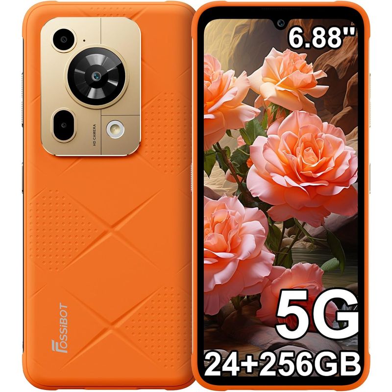 OUKITEL - FOSSiBOT F112 Pro 5G Celular, 24GB+256GB,  Android 14, NFC