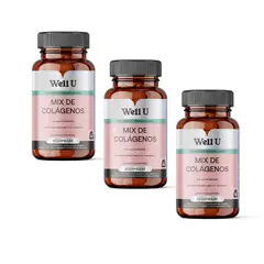 WELL U - Pack x 3 Colagenos Hidrolizados 800mg 60 Capsulas