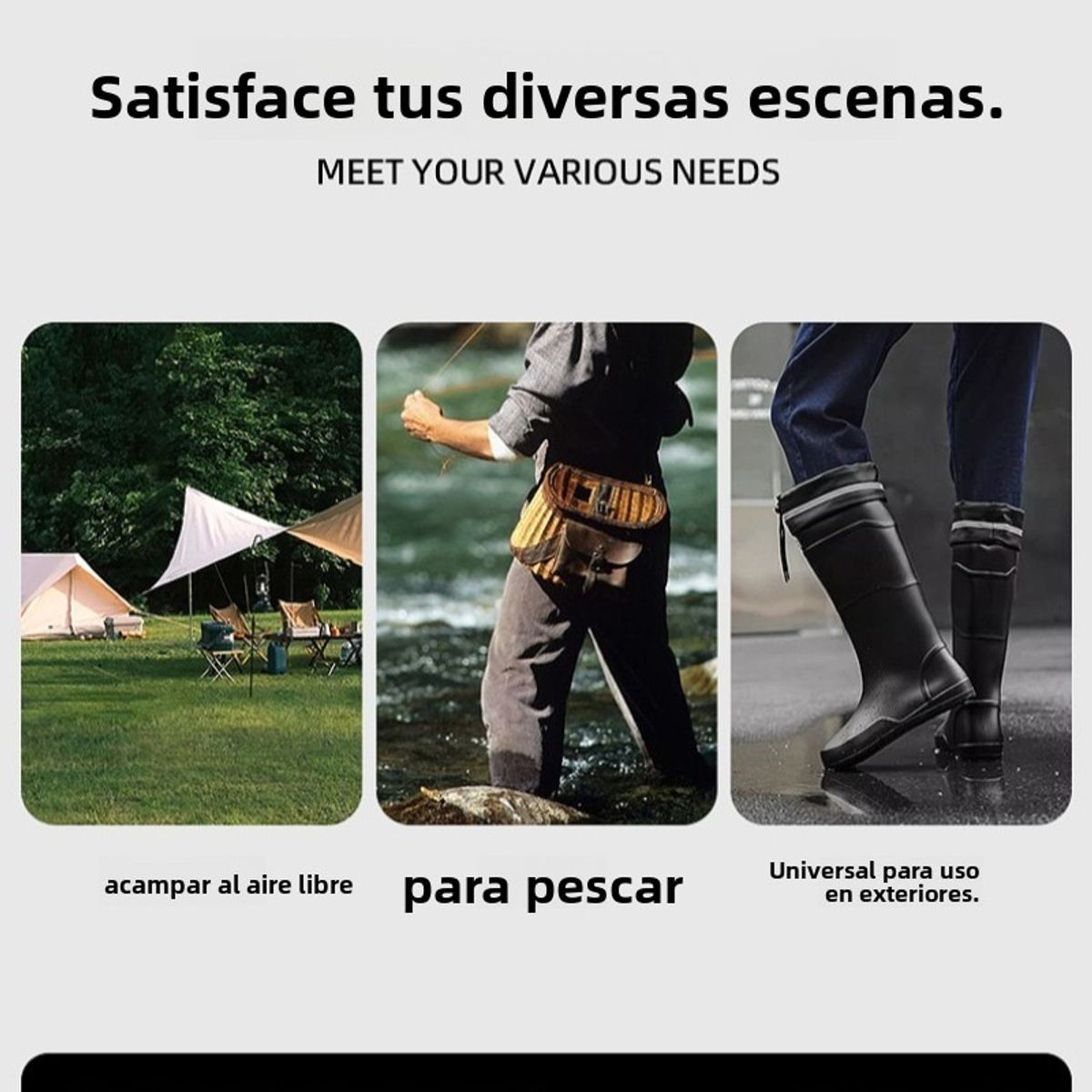 TIOZONEY - Bota de Agua Hombre