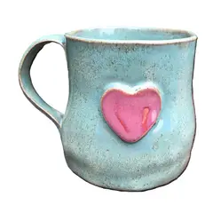 GENERICO - TazónMug Corazón color turquesa en Cerámica Gres