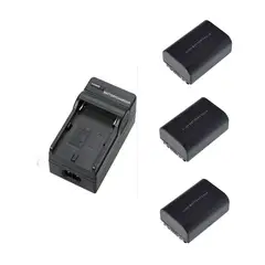 GENERICO - KIT CARGAGOR + 3 BATERÍAS NP-FV50 SONY ALTERNATIVA