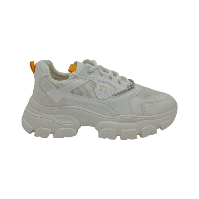 HERIEL - Zapatilla Blanca Plataforma Mujer