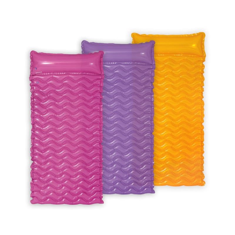 INTEX - Colchoneta Inflable INTEX Sea Wave 229 x 86 cm Amarilla