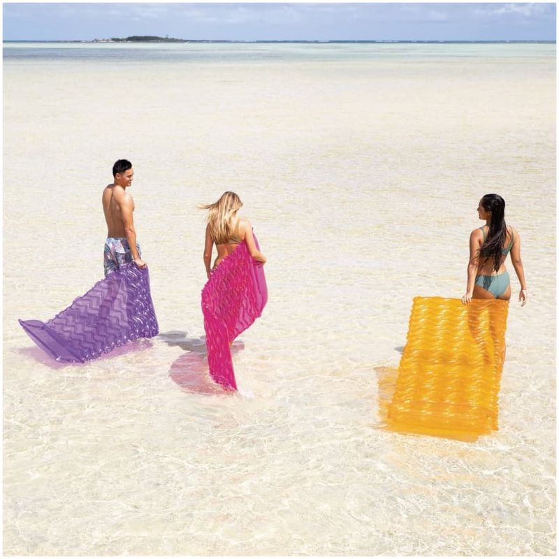 INTEX - Colchoneta Inflable INTEX Sea Wave 229 x 86 cm Morado