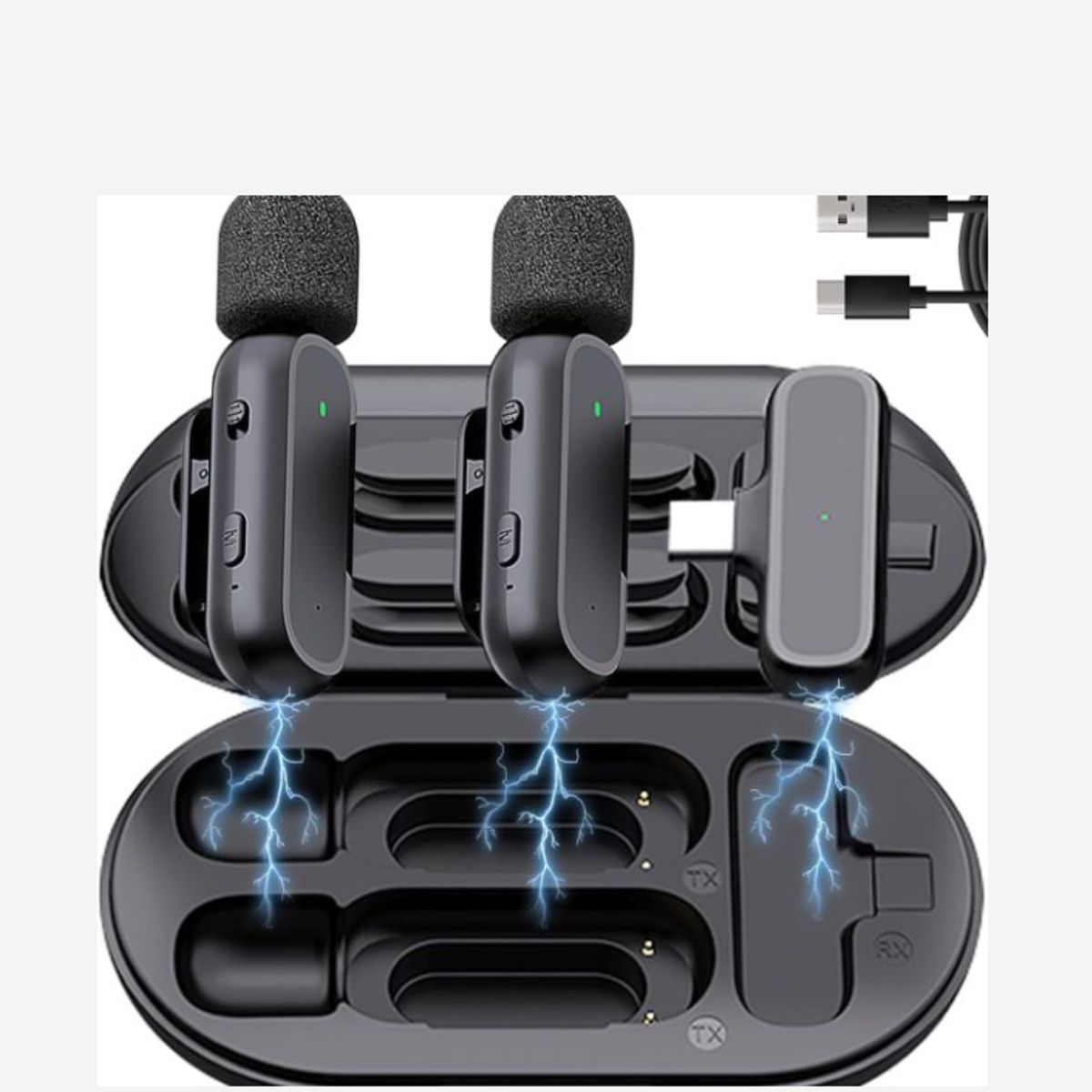 GENERICO - MICROFONO LAVALIER SOLAPA K61 MICRO USB C