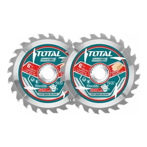 Pack 2 Hoja Disco Sierra Circular 6 1/2 24 Dientes Total