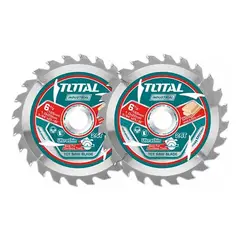 TOTAL TOOLS - Pack 2 Hoja Disco Sierra Circular 6 1/2 24 Dientes Total
