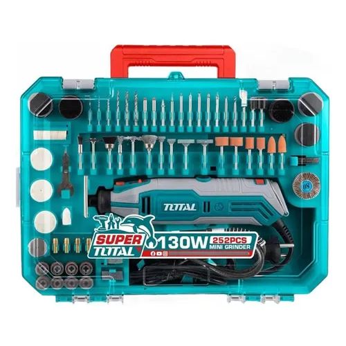 Herramienta Rotativa Mini Torno Multiuso+252 Acc 130w Total