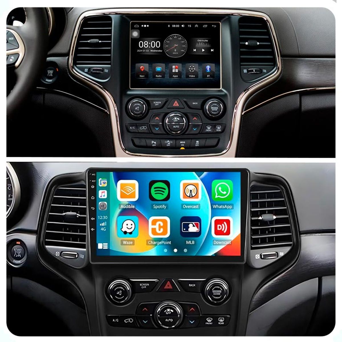 JEEP - Radio Carplay Para Jeep Grand Cherokee 2014-2017 instalada